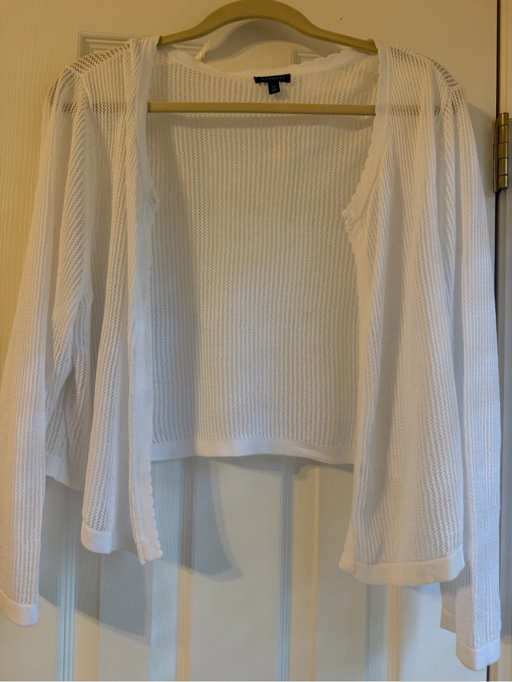 Talbots White Open-Weave Women's Cardigan